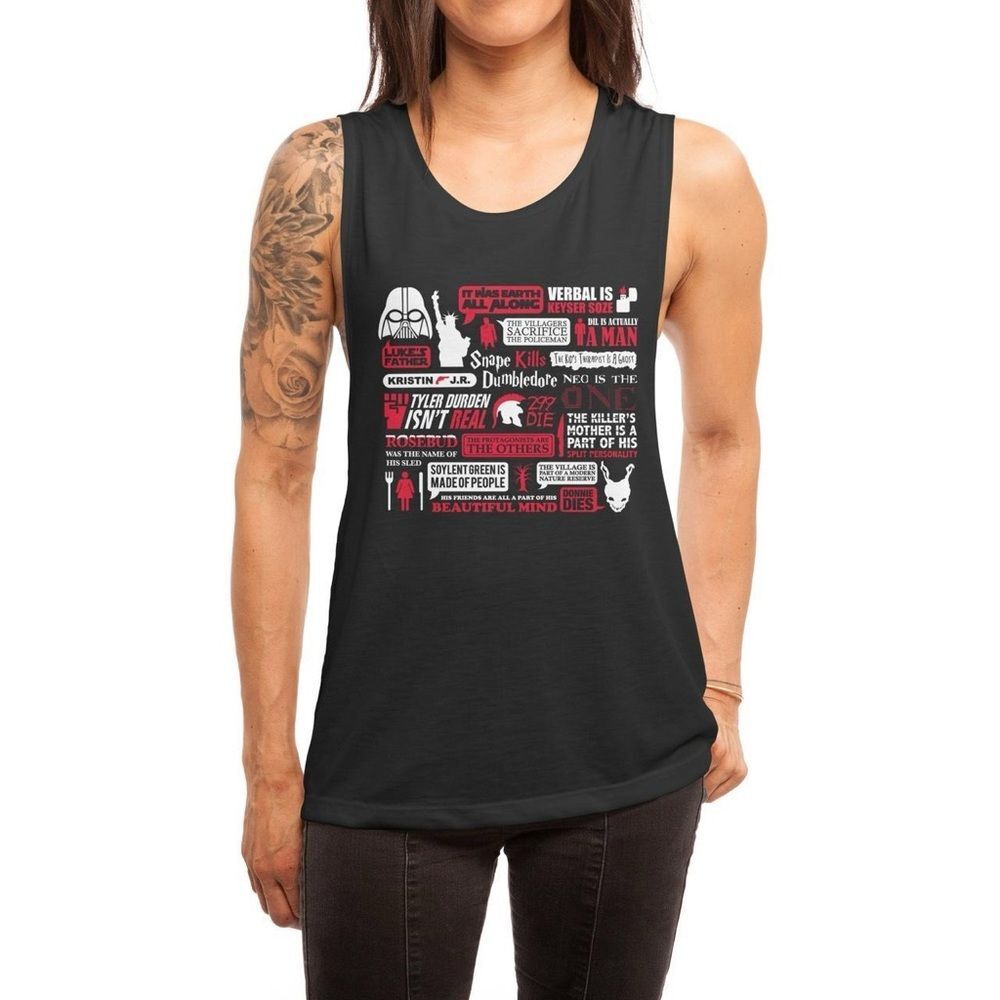 Threadless Womens SPOILT Unique Nerdy Muscle Tee Shirt Size XL VGUC